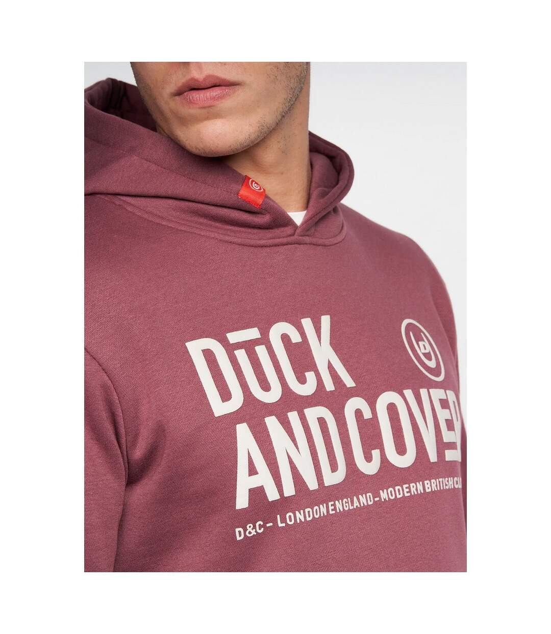 Duck and Cover Mens Hillman Hoodie (Wine)