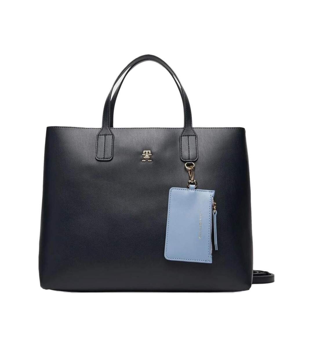 Sac à main marine femme tommy hilfiger icon satchel-1