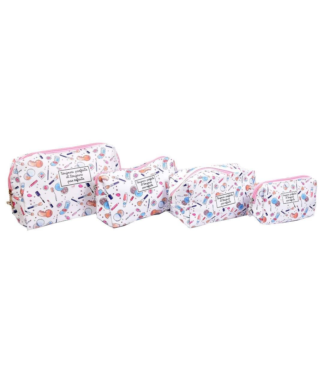 Trousse de Toilette Femme Tendance et fantaisie Pack de 4 Trousses TOUJOURS PARFAITES Glitter