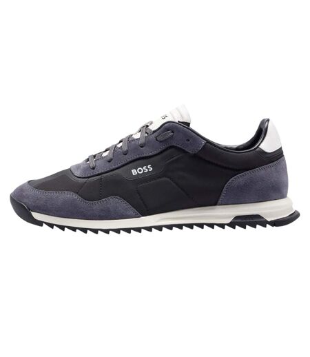 Mens Zayn Suede Low Trainers Black Boss