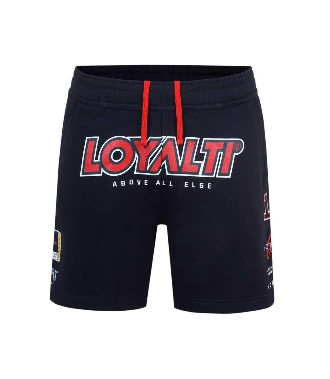 Short De Jogging Kareem Adulte Noir Rouge Loyalti-1
