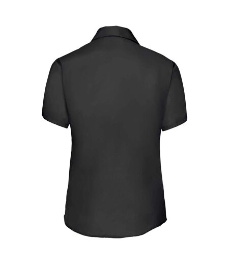 Collection Chemisier À Manches Courtes Sans Repassage Femme Noir Russell