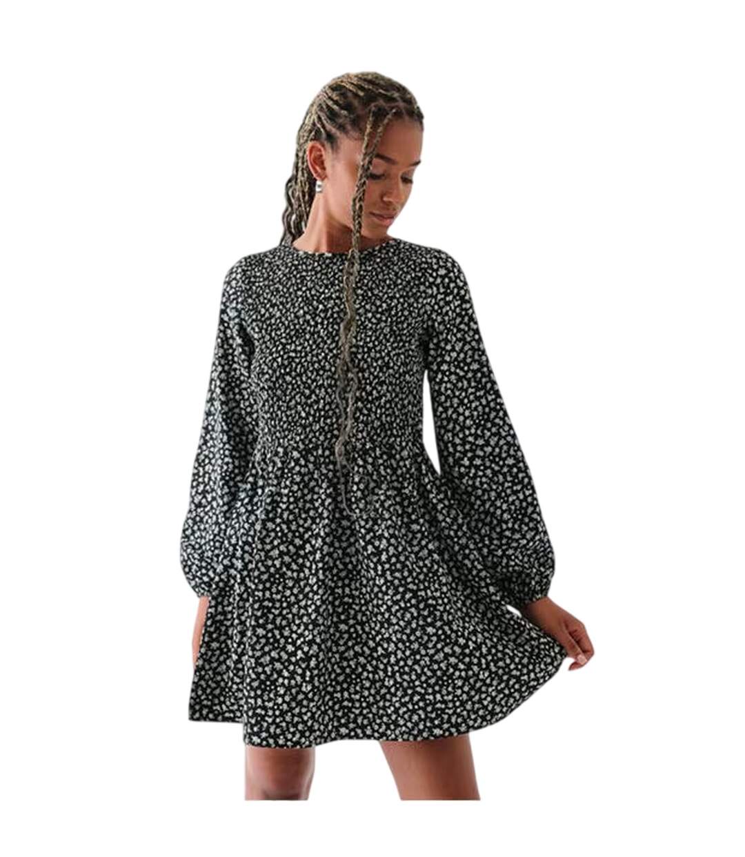 Robe À Smocks Motif/style Floral Femme Noir Daisy Street-2