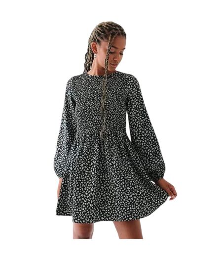 Robe À Smocks Motif/style Floral Femme Noir Daisy Street