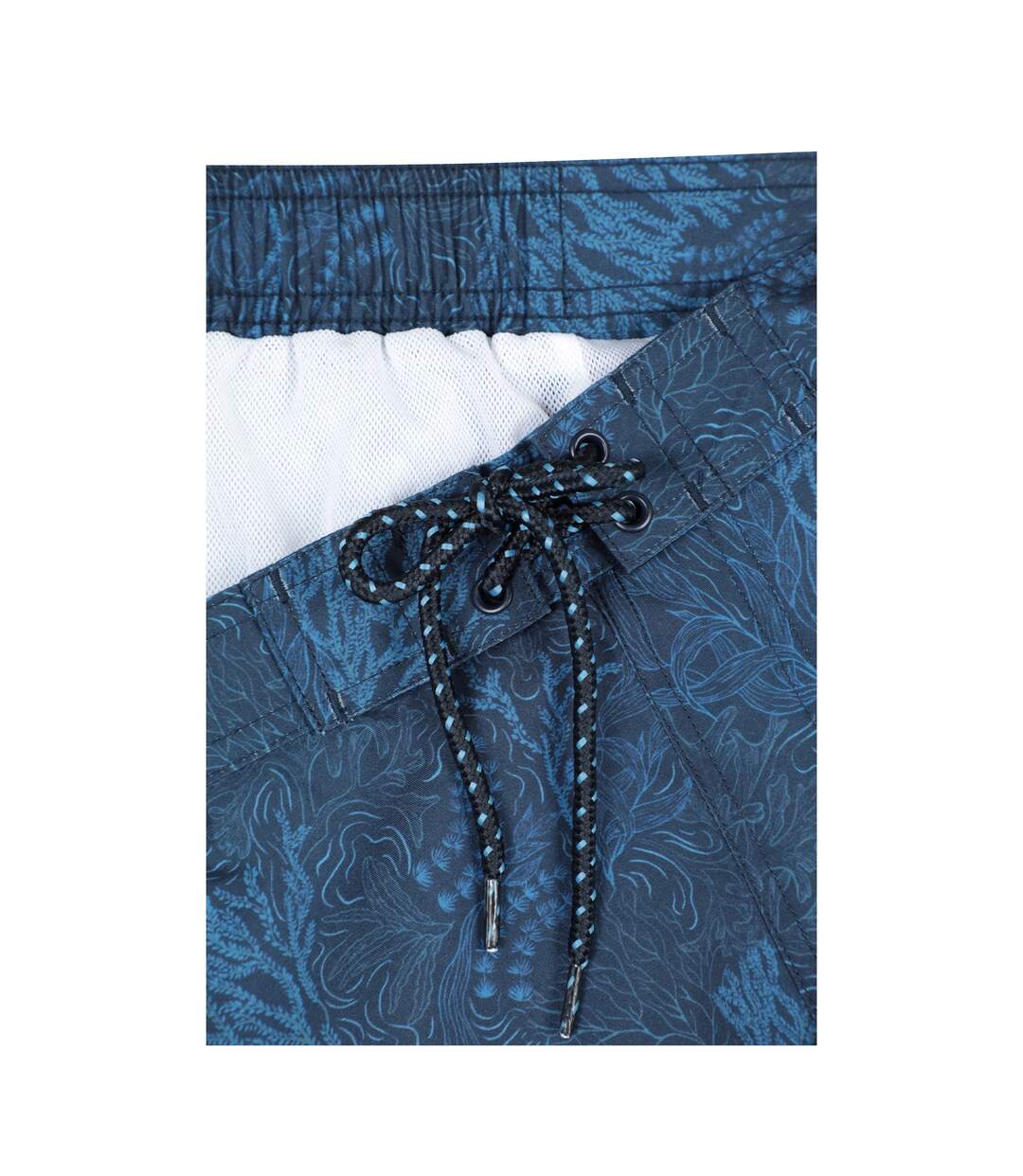 Boardshort À Taille Élastiquée Motif/style Océan Homme Bleu Marine Imprimé Mountain Warehouse-4