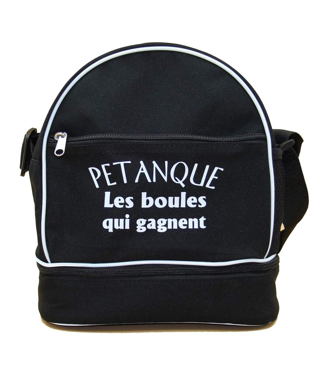 Sac bandoulière pour 3 boules de pétanque - Les boules qui gagnent - noir-1
