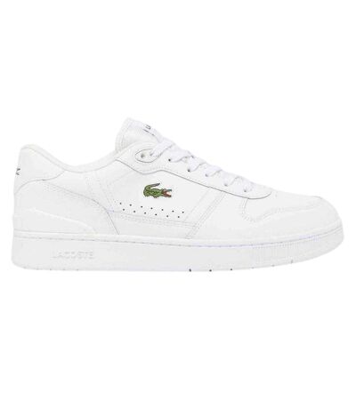 Mens T-clip Leather Flat Trainers White Lacoste