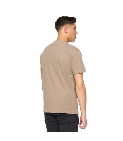 Mens chatts t-shirt mocha Duck and Cover