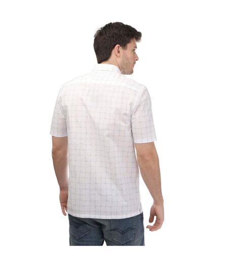 Mens checked short-sleeved shirt white Ted Baker