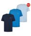 Lot De 3  T-shirts Motif/style Logo Homme Bleu Foncé Bleu Bleu Ciel Belstaff-2
