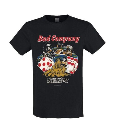 T-shirt Style Bad Company Rock N Roll Fantasy Adulte Noir Amplified