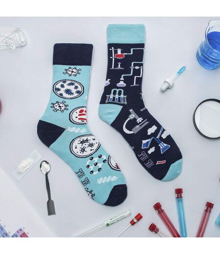 1 Pack Unisex Mismatched Novelty Odd Socks - Laboratory