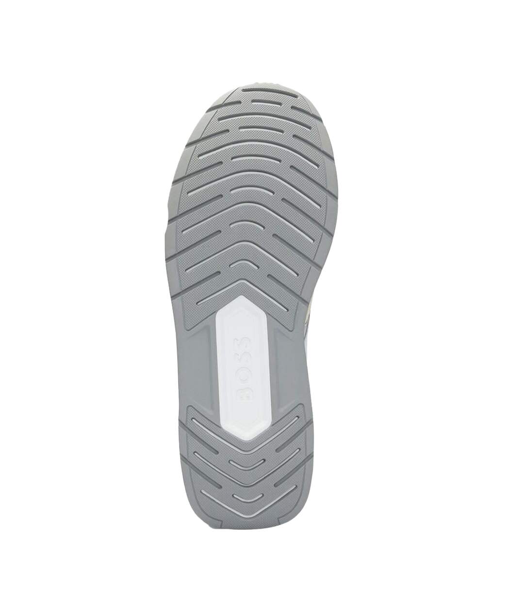 Mens Kurt Leather Running Trainers White Boss-4