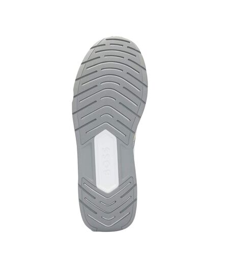 Mens Kurt Leather Running Trainers White Boss