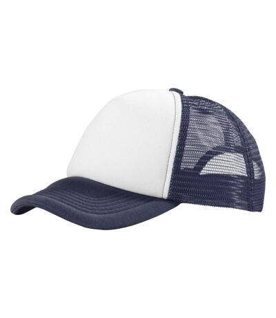 Bullet Trucker 5 Panel Cap (Navy/White) - UTPF978