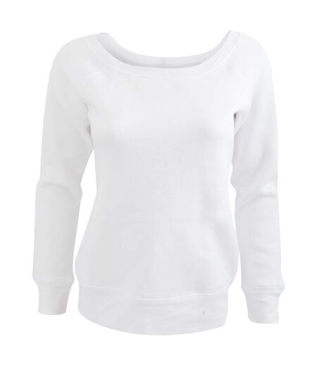 Bella sweatshirt à col large femme blanc Bella + Canvas