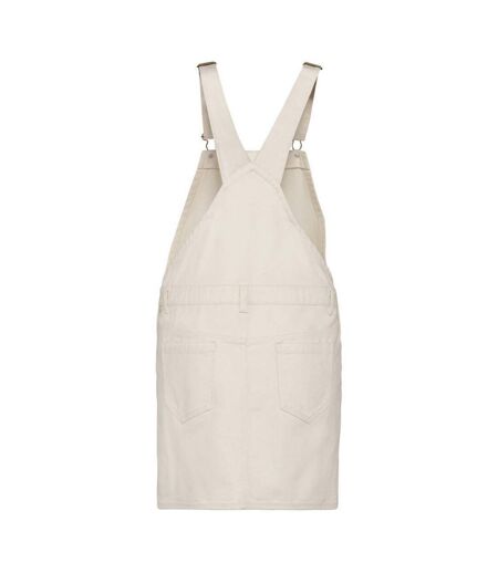 Womens/ladies Eco Friendly Dungaree Dress Ivory Native Spirit