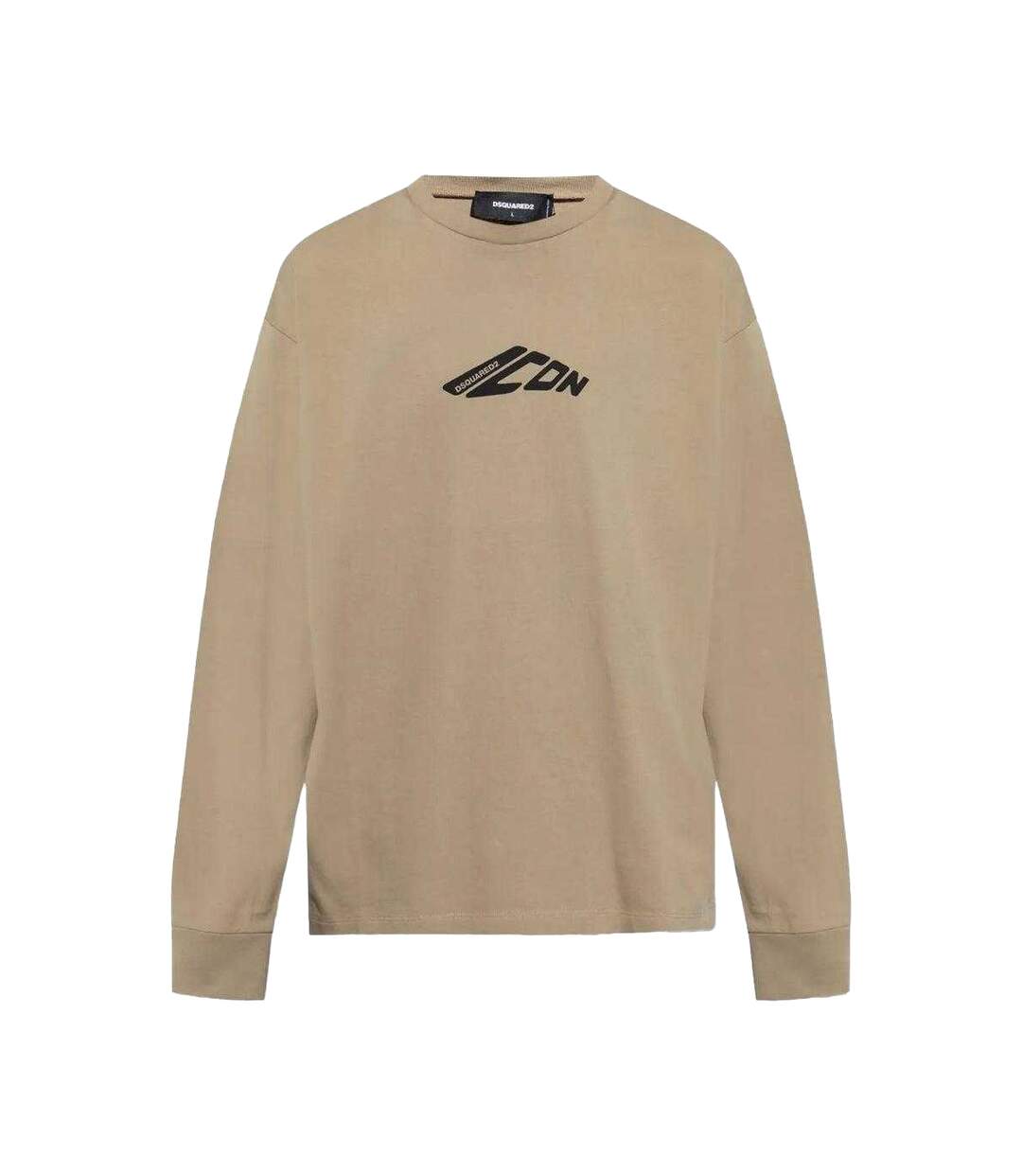 Unisex Adult Icon Stretch Logo Long-sleeved T-shirt Khaki DSquared2-2
