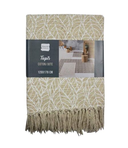 Tapis Déco à Franges Kalinda 120x170cm Blanc