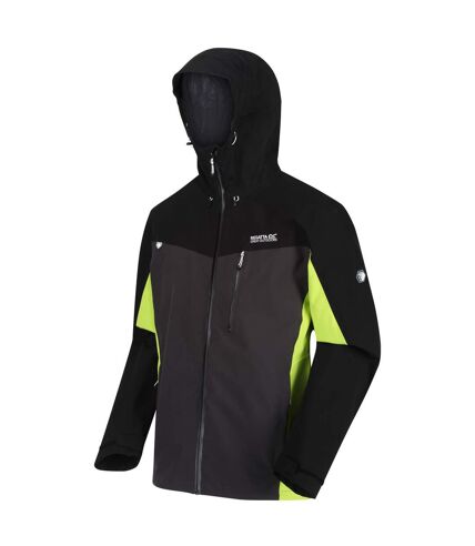 Regatta Mens Birchdale Waterproof Hooded Jacket (Ash/Black)