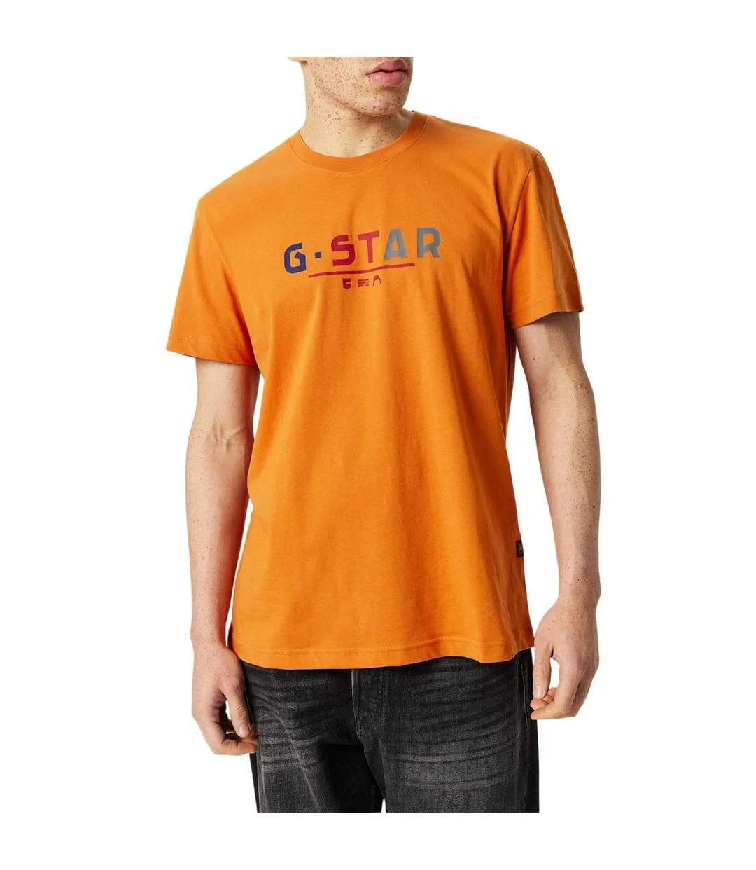 T-shirt Motif/style Multiples Logos Homme Ambre G-Star-4
