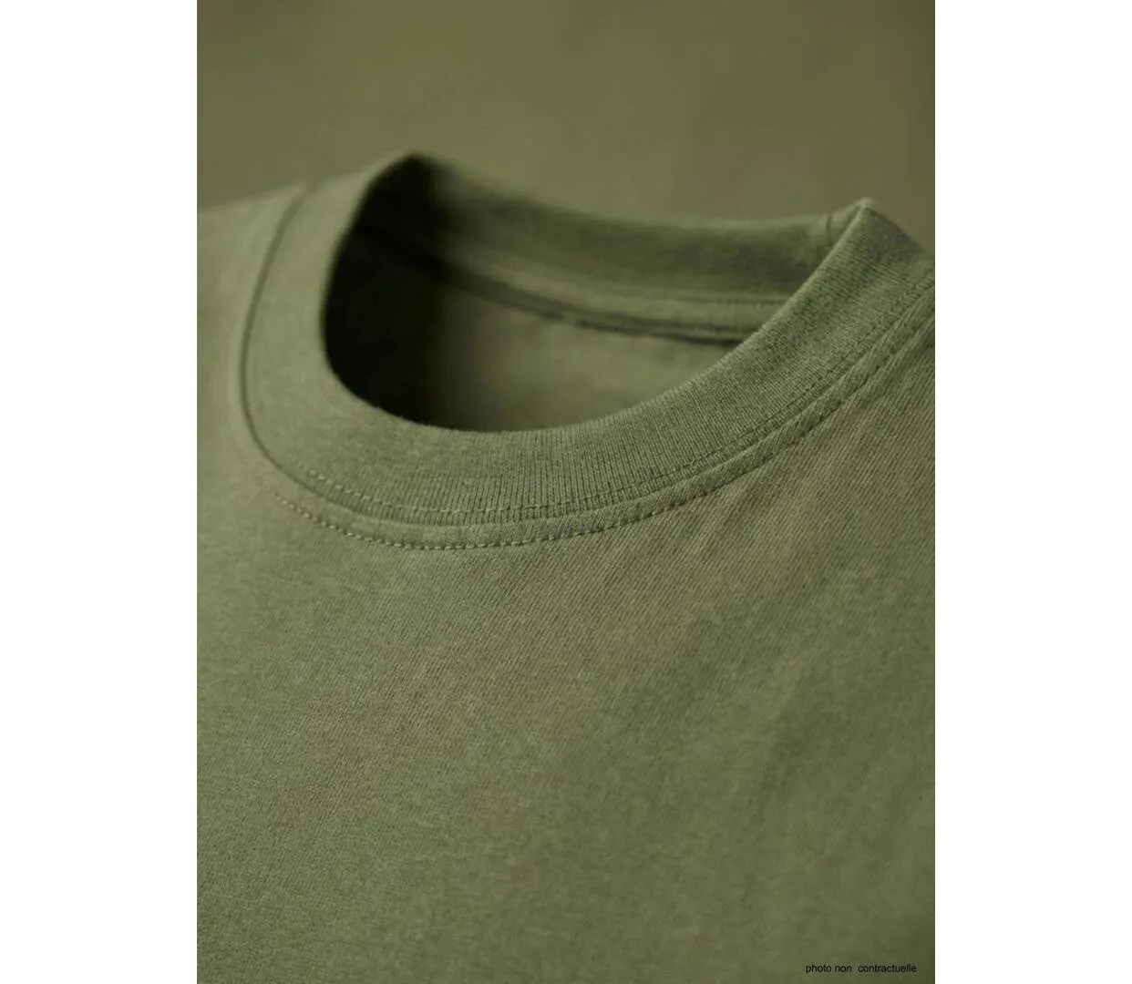 Tee-shirt Uni Homme Ledertys Kaki (Réf. R600)-3