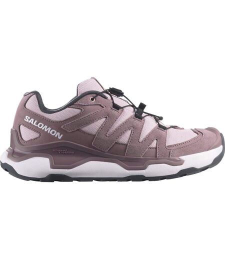 Womens/ladies Xc Roam Leather Running Trainers Violet White Salomon