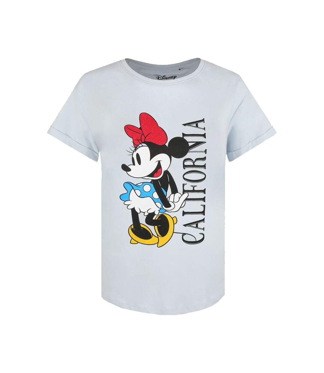 Disney Womens/Ladies California Minnie Mouse T-Shirt (Sky Blue)