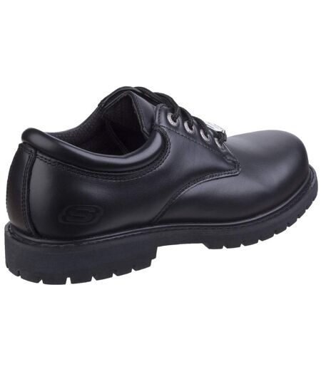 Skechers Mens Cottonwood Elks SR Shoes (Black) - UTFS4892