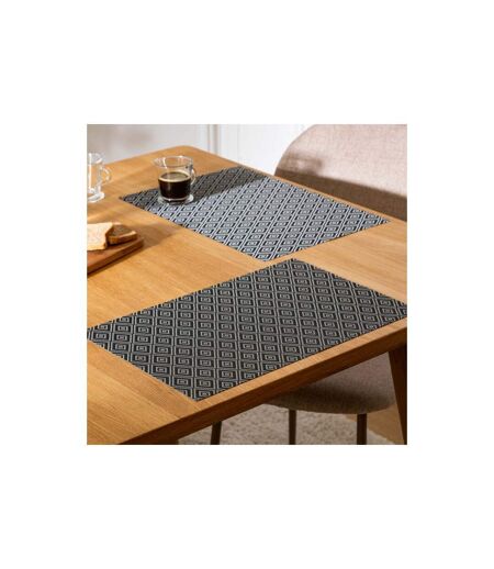 Set de Table Géométrique 45x30cm Noir