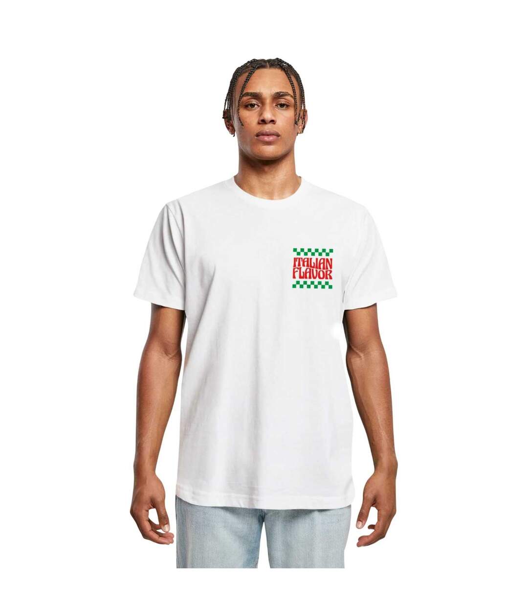 T-shirt Flavor Italiano Homme Blanc Mister Tee-1