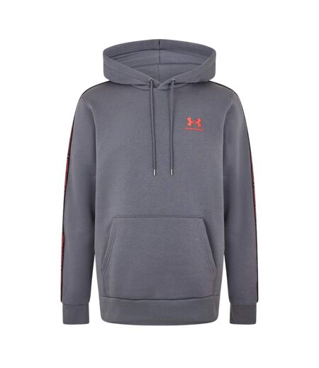 Sweat À Capuche Bande Sur Manches Icon Homme Blanc Rouge Under Armour