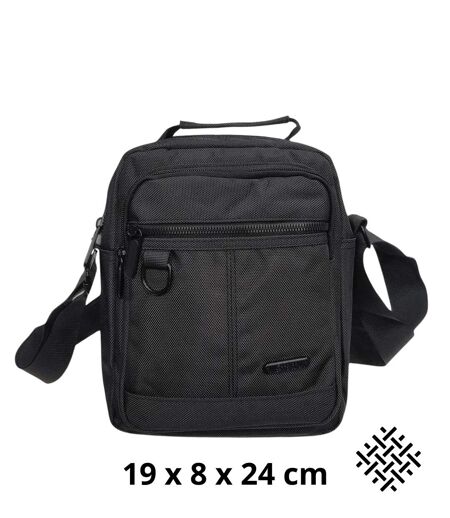 Sacoche bandoulière  Multi-Poches pour Homme - Synthétique Noir