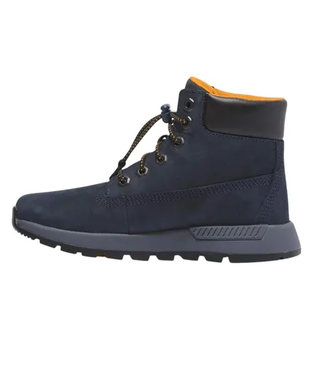 Womens/ladies Killington Trekker Leather Mid Calf Trainers Navy Timberland
