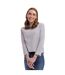 Womens/ladies Lizanna Knitted Mock Neck Top Grey Marl Trespass-4