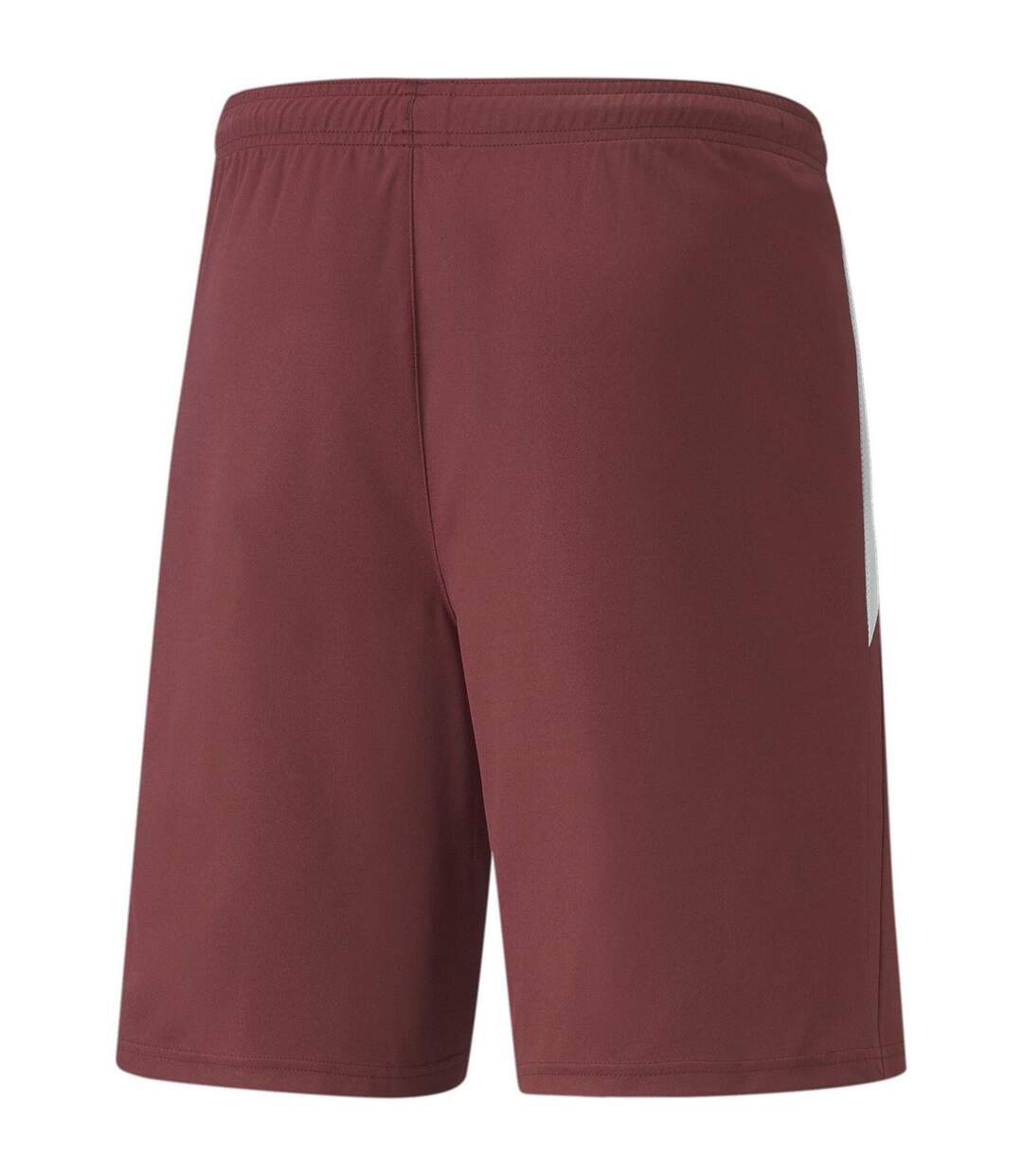Short De Foot Motif/style Rayure Latérale Teamliga Homme Bordeaux Blanc Puma-2