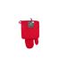 Gant & Manique de Cuisine Coton 33cm Rouge