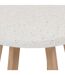 Table de jardin d'appoint ronde en bois et béton LEMINDO - Marron-5
