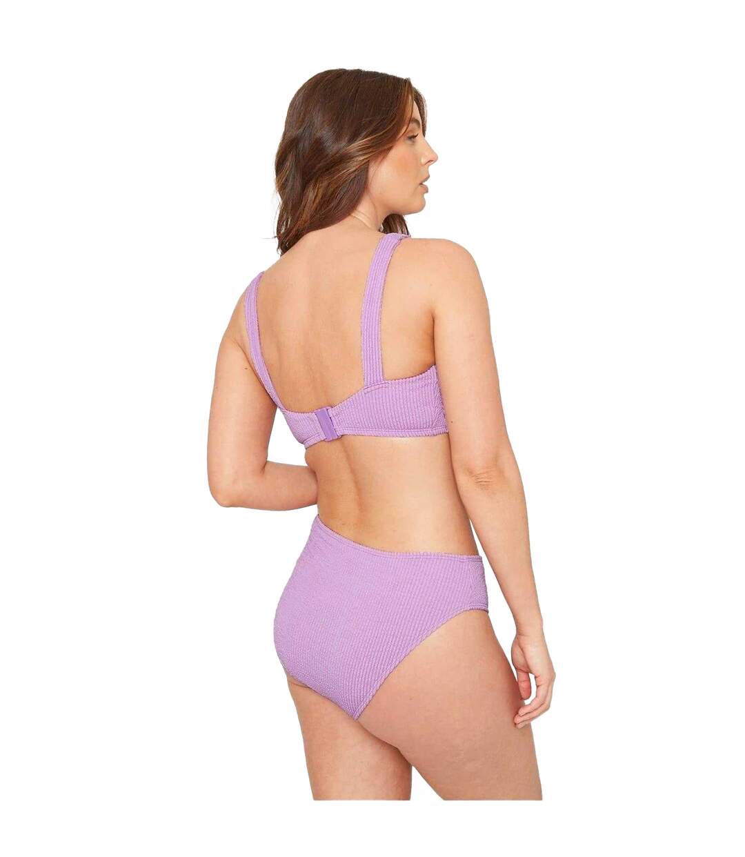 Haut De Maillot De Bain Motif/style Texturé Femme Lilas Be You-3