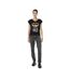 T-shirt femme uni col V avec print devant Pilote Vondutch-5