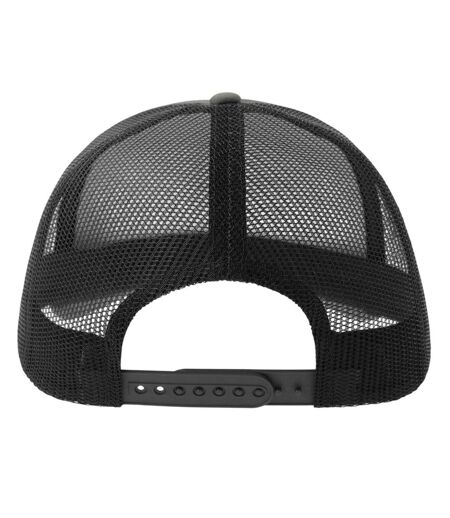Casquette Trucker Motif/style 5 Panneaux Rapper-s Adulte Gris Foncé Noir Atlantis