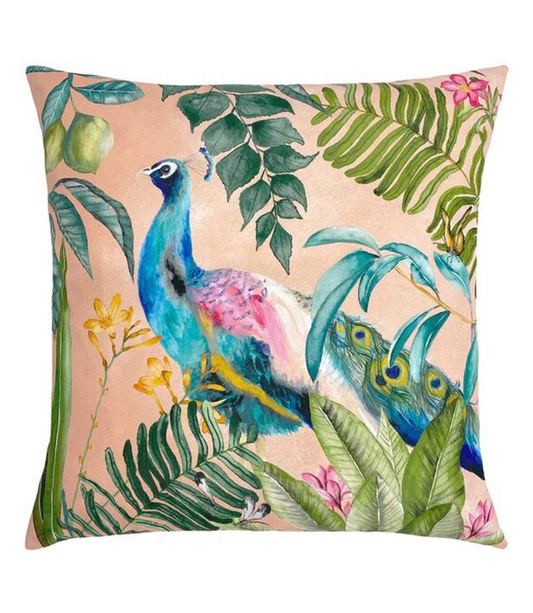 Peacock cushion cover one size blush Evans Lichfield