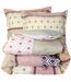 Parure de lit 100% coton INOUK rose/beige Taie 65x65 cm-2
