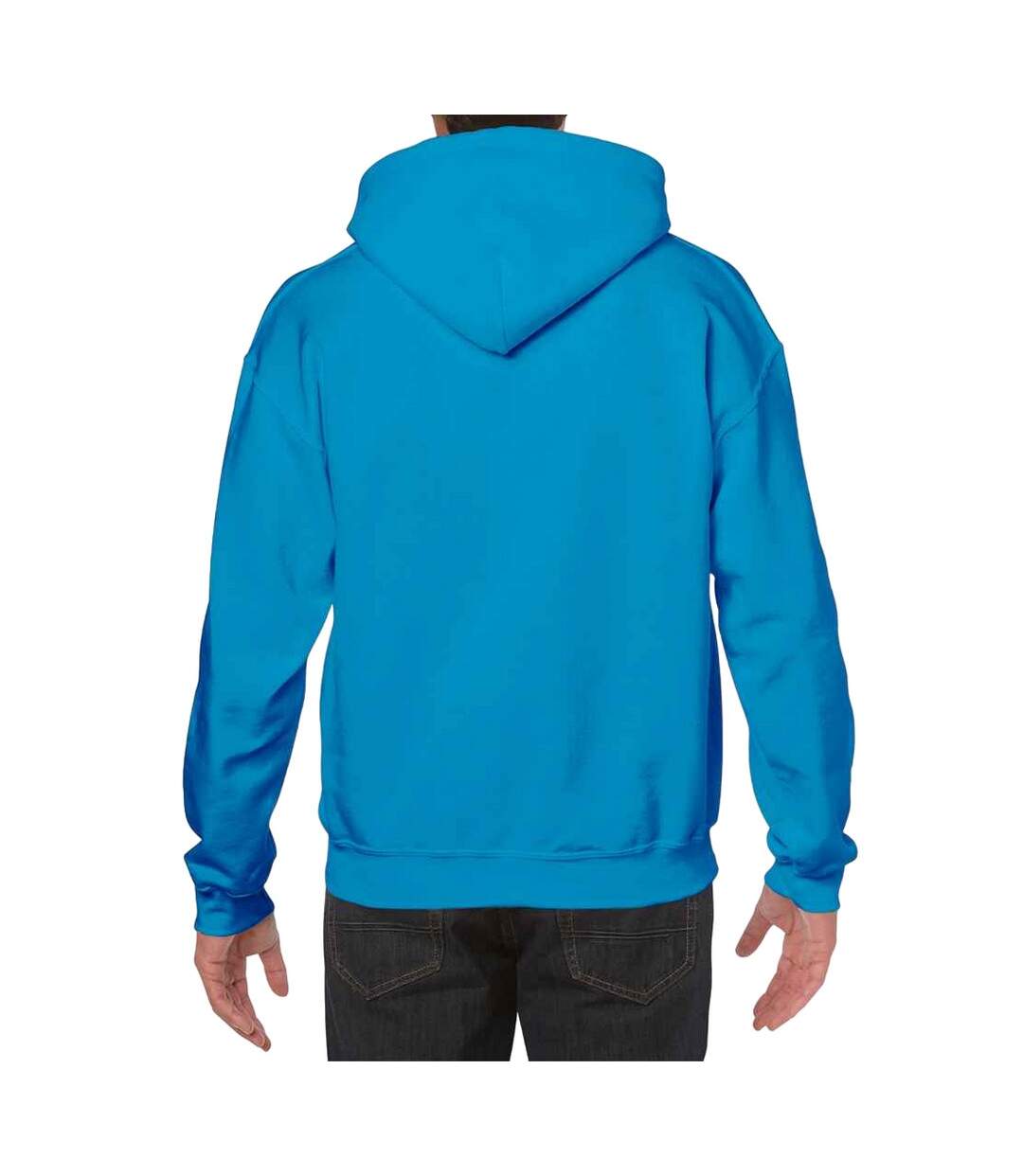Sweat À Capuche Homme Bleu Saphir Gildan-2