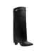 Womens/ladies Nareva Fold Over Knee-high Boots Black Where's That From-1