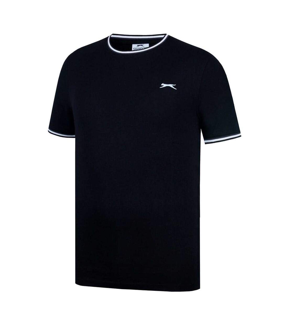 Mens Cotton T-shirt Black Slazenger-1