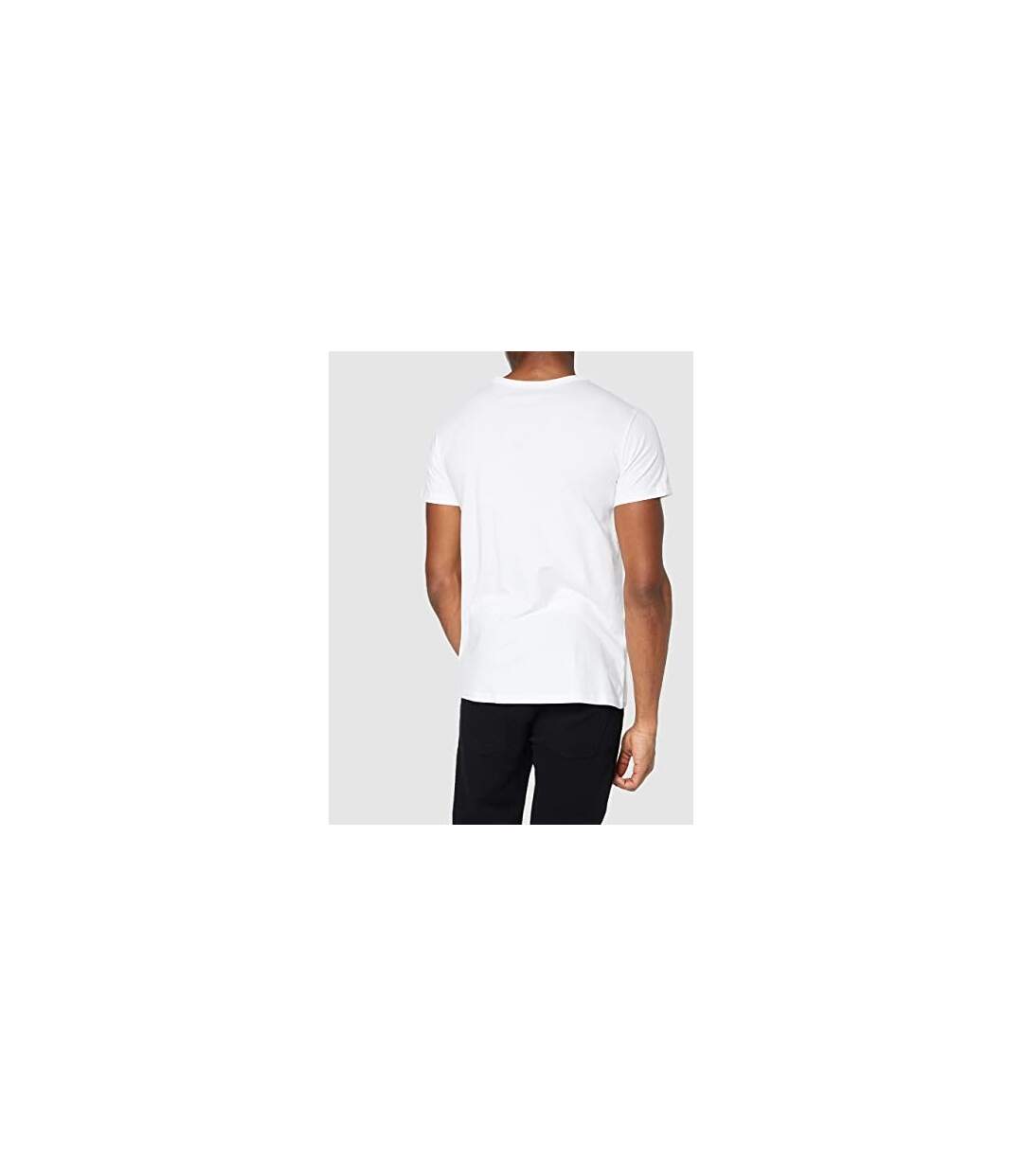 T-shirt col v ben homme blanc Stedman-2