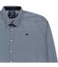 Chemise Manches Longues Motif/style Géométrique Homme Bleu Marine Raging Bull-4