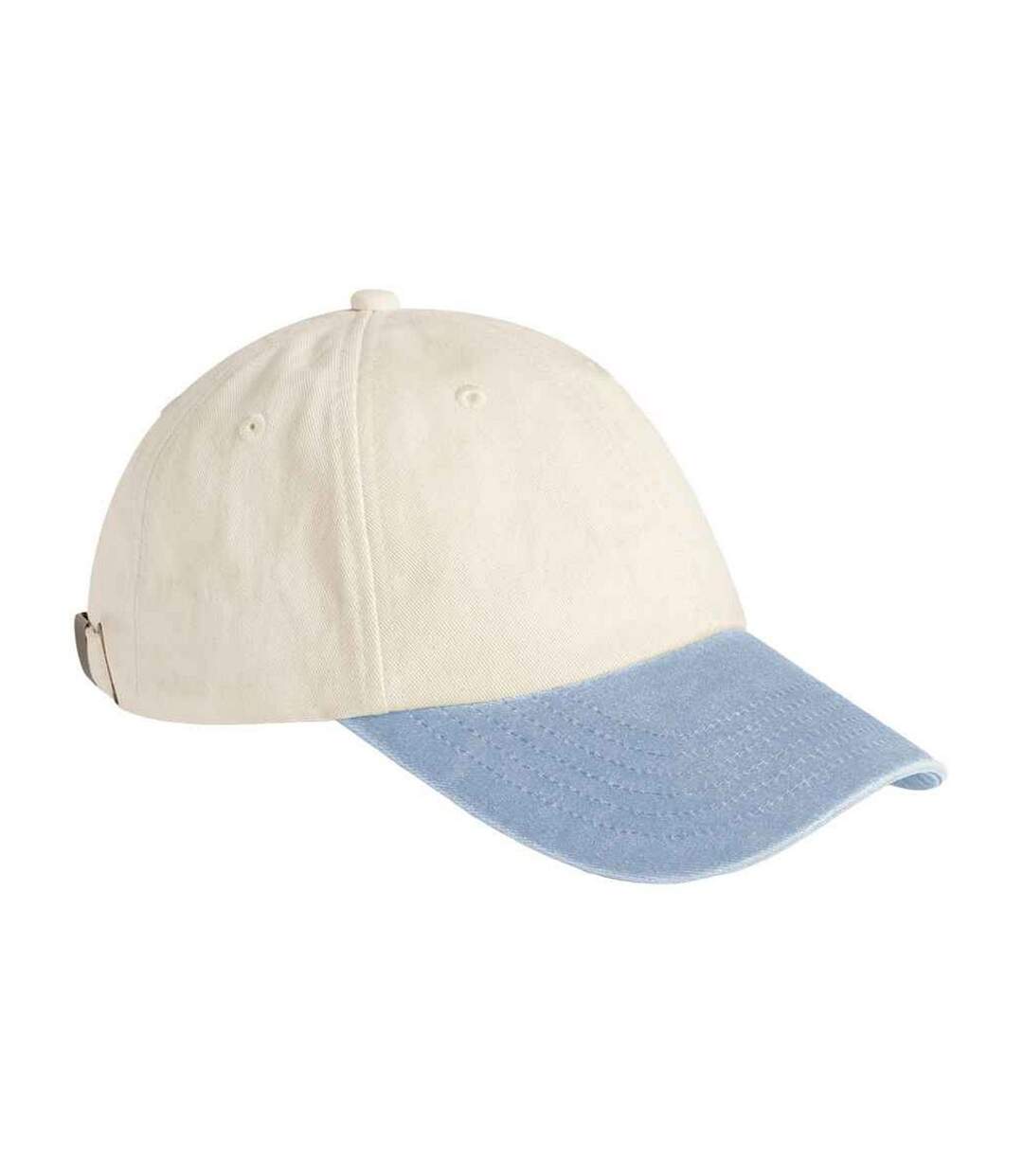 Casquette De Baseball Motif Contrasté Adulte Vieux Bleu Clair Naturel Beechfield-1