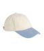 Casquette De Baseball Motif Contrasté Adulte Vieux Bleu Clair Naturel Beechfield-1